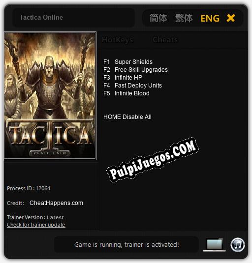 Tactica Online: Cheats, Trainer +5 [CheatHappens.com]