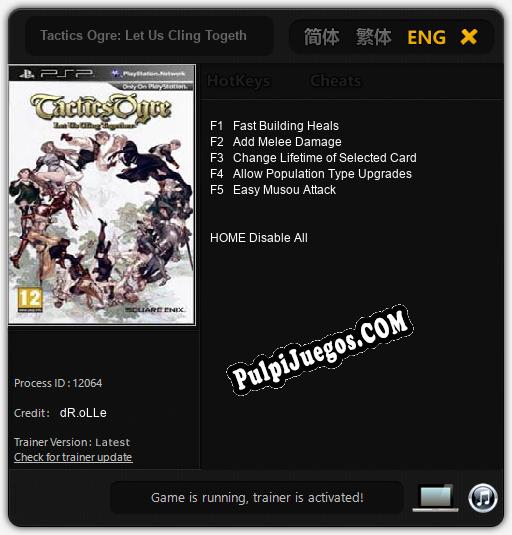 Entrenador liberado a Tactics Ogre: Let Us Cling Together [v1.0.1]