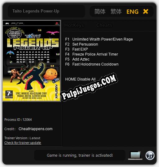 Taito Legends Power-Up: Cheats, Trainer +6 [CheatHappens.com]