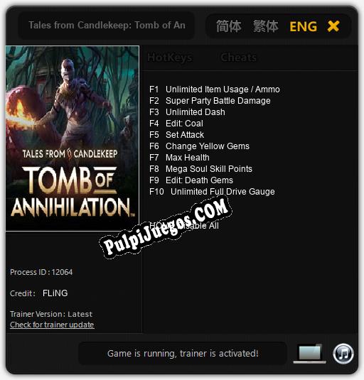 Entrenador liberado a Tales from Candlekeep: Tomb of Anihilation [v1.0.5]