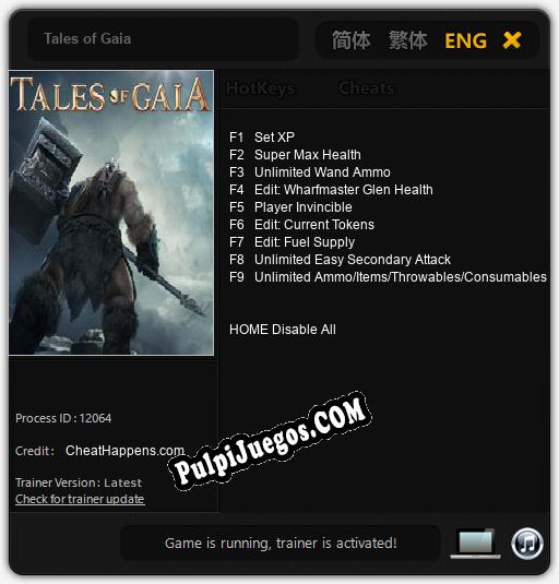 Tales of Gaia: Cheats, Trainer +9 [CheatHappens.com]