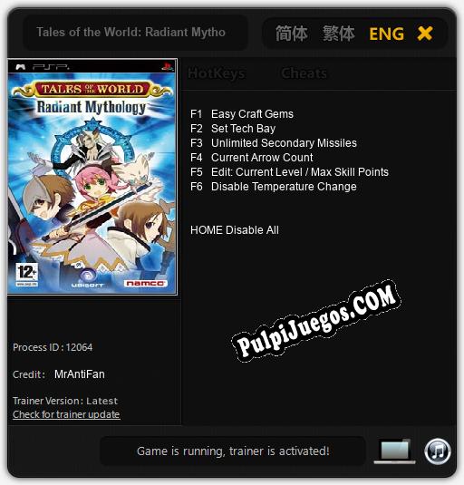 Tales of the World: Radiant Mythology: Cheats, Trainer +6 [MrAntiFan]