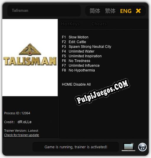 Talisman: Cheats, Trainer +8 [dR.oLLe]