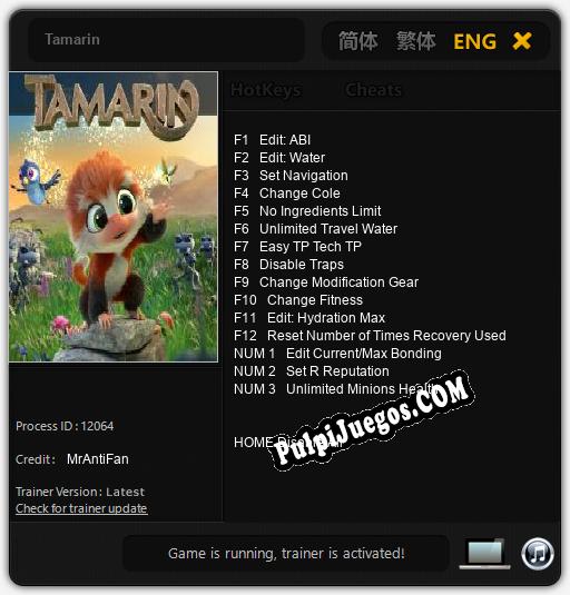 Tamarin: Treinador (V1.0.81)