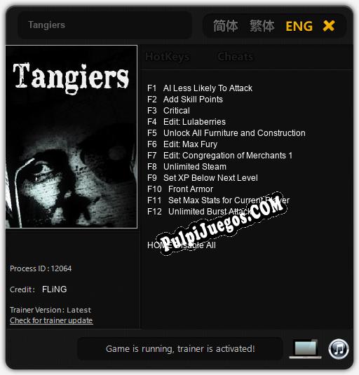 Tangiers: Cheats, Trainer +12 [FLiNG]