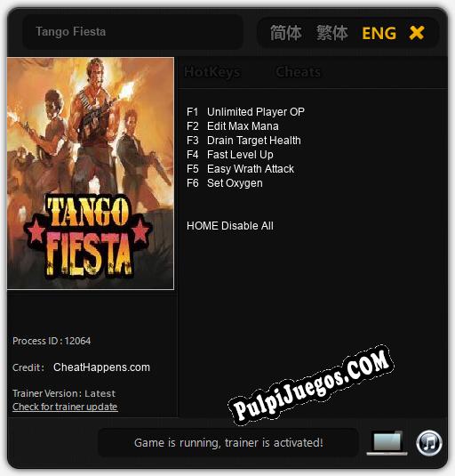 Entrenador liberado a Tango Fiesta [v1.0.2]