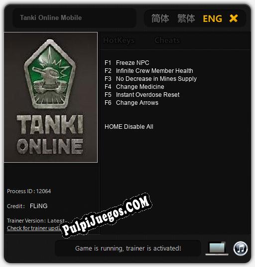 Tanki Online Mobile: Treinador (V1.0.26)