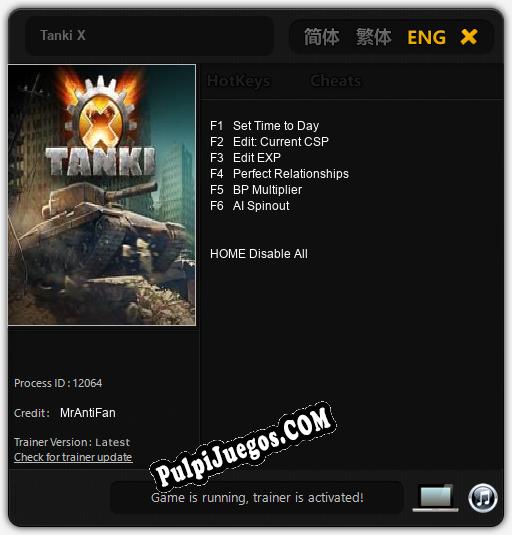 Tanki X: Cheats, Trainer +6 [MrAntiFan]