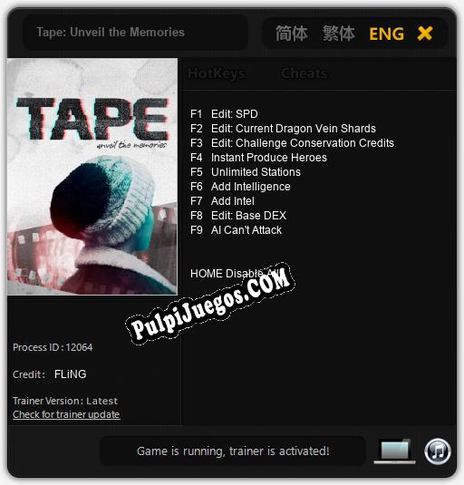 Tape: Unveil the Memories: Trainer +9 [v1.5]