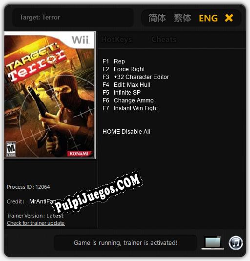 Entrenador liberado a Target: Terror [v1.0.7]