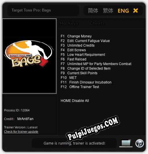 Target Toss Pro: Bags: Cheats, Trainer +12 [MrAntiFan]