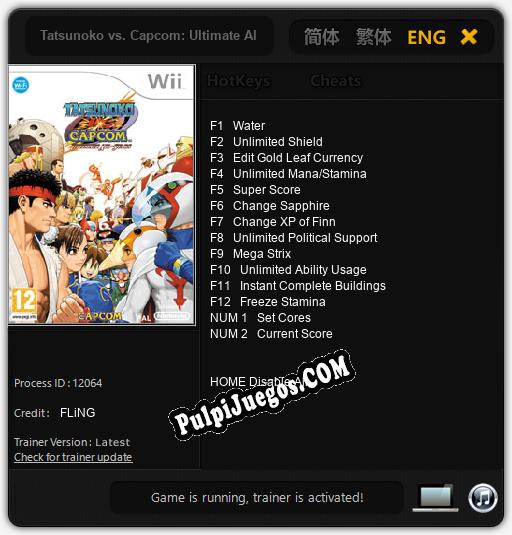 Tatsunoko vs. Capcom: Ultimate All Stars: Trainer +14 [v1.8]