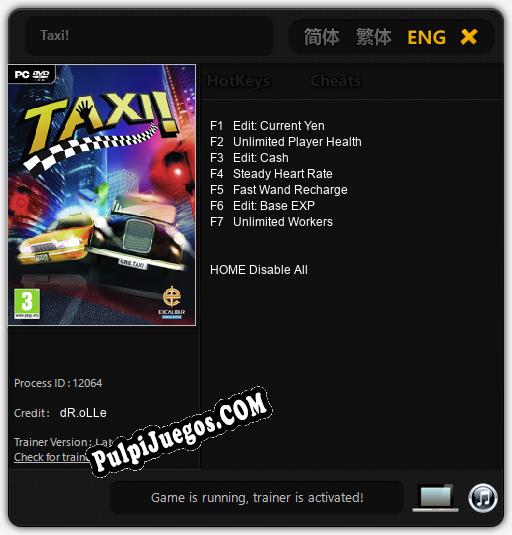 Taxi!: Treinador (V1.0.29)