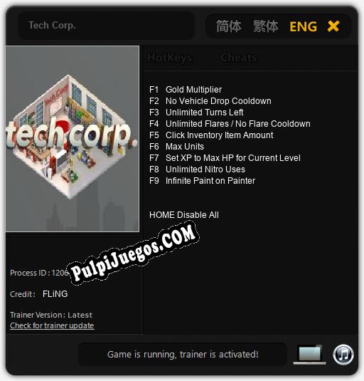 Tech Corp.: Trainer +9 [v1.9]