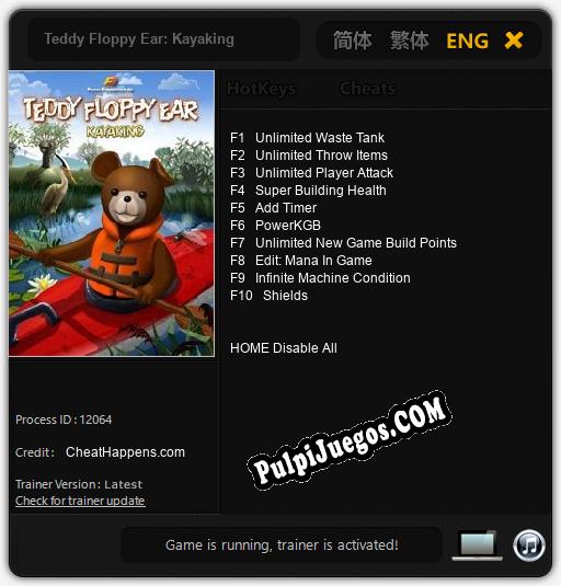 Teddy Floppy Ear: Kayaking: Treinador (V1.0.40)