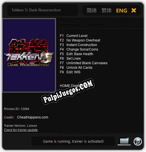 Tekken 5: Dark Resurrection: Cheats, Trainer +9 [CheatHappens.com]