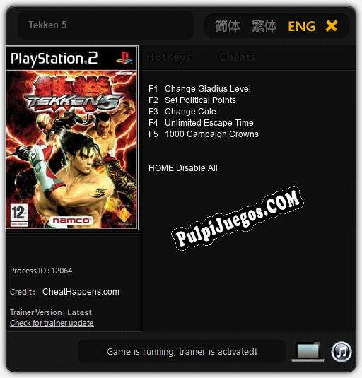 Tekken 5: Trainer +5 [v1.1]