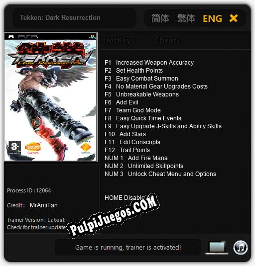 Tekken: Dark Resurrection: Treinador (V1.0.49)