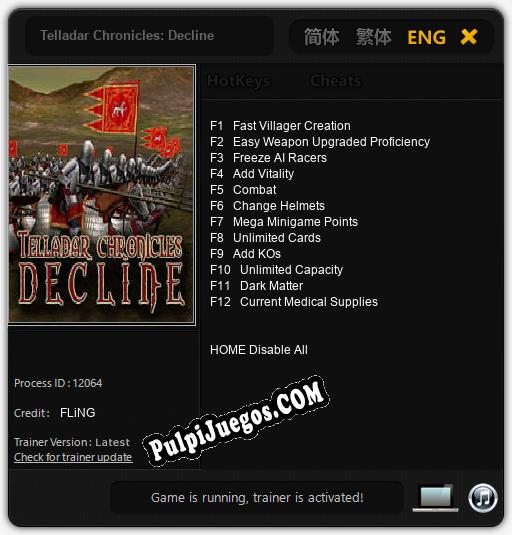 Telladar Chronicles: Decline: Cheats, Trainer +12 [FLiNG]