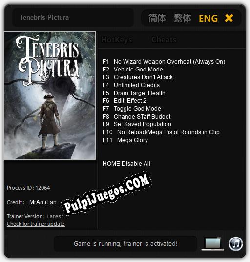 Tenebris Pictura: Treinador (V1.0.47)