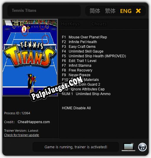 Entrenador liberado a Tennis Titans [v1.0.2]