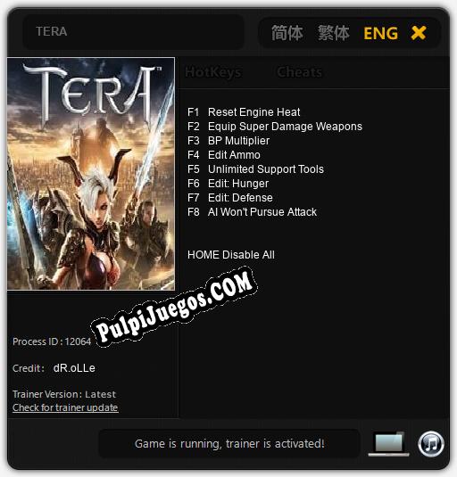 TERA: Trainer +8 [v1.2]