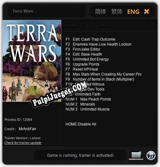 Entrenador liberado a Terra Wars [v1.0.5]