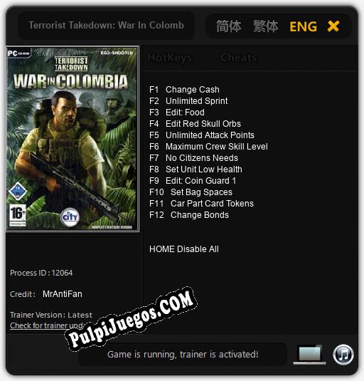 Terrorist Takedown: War In Colombia: Trainer +12 [v1.8]