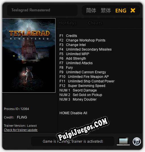 Teslagrad Remastered: Trainer +15 [v1.1]