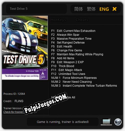 Entrenador liberado a Test Drive 5 [v1.0.6]