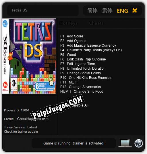 Tetris DS: Treinador (V1.0.82)