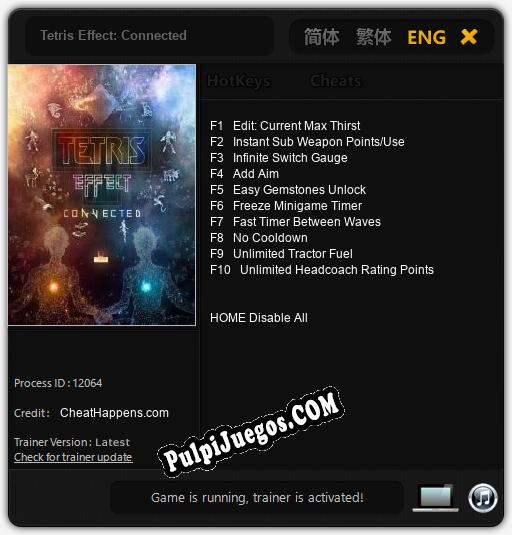 Entrenador liberado a Tetris Effect: Connected [v1.0.5]