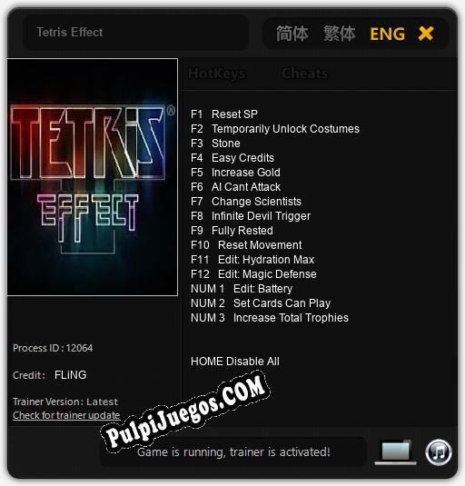 Tetris Effect: Treinador (V1.0.55)