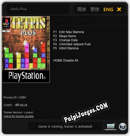 Entrenador liberado a Tetris Plus [v1.0.4]