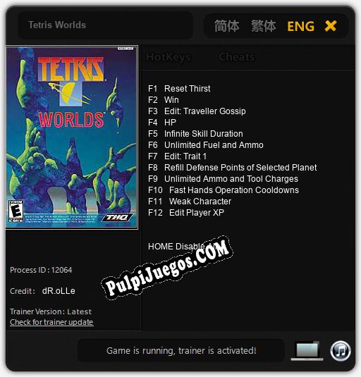 Entrenador liberado a Tetris Worlds [v1.0.8]