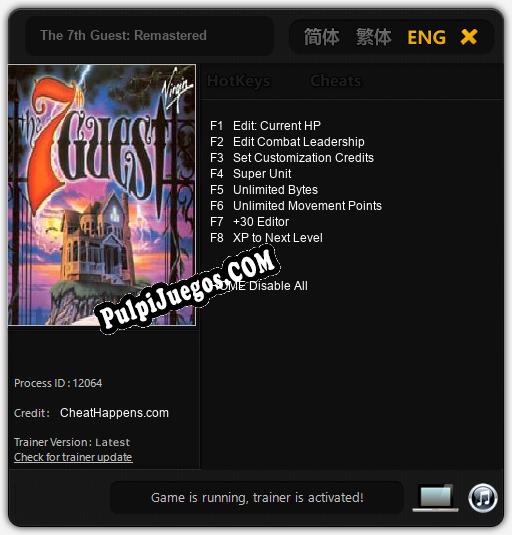 The 7th Guest: Remastered: Trainer +8 [v1.7]