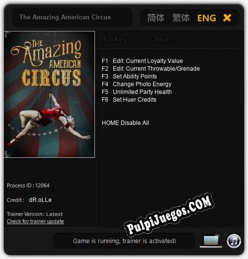 The Amazing American Circus: Treinador (V1.0.60)