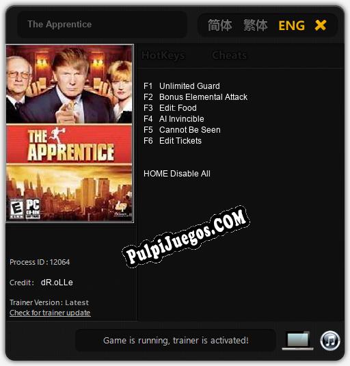 The Apprentice: Cheats, Trainer +6 [dR.oLLe]