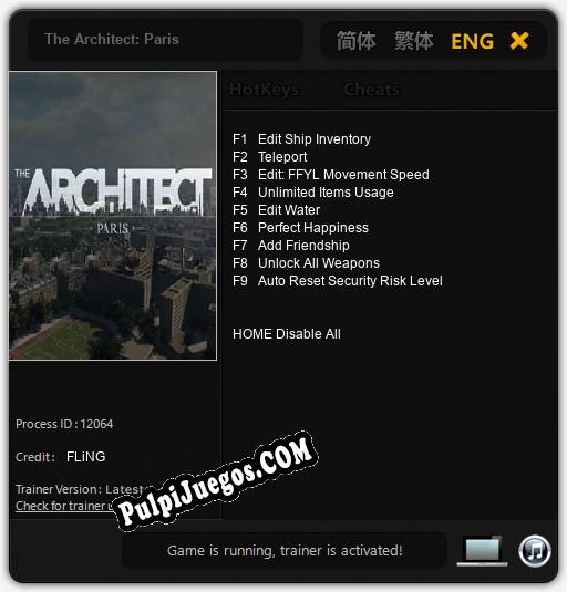 The Architect: Paris: Treinador (V1.0.46)