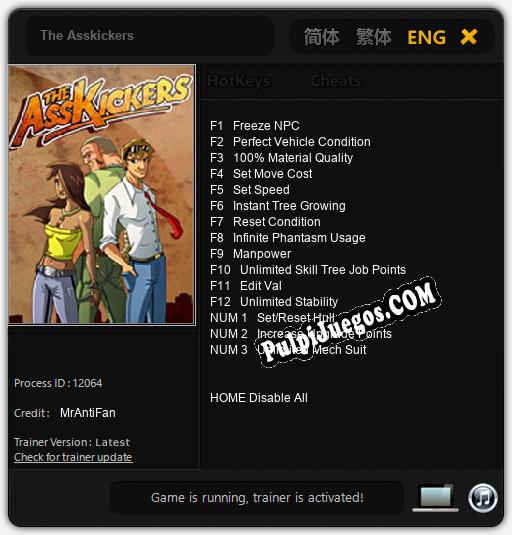 The Asskickers: Trainer +15 [v1.9]