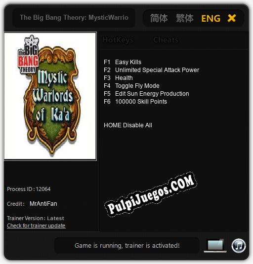 Entrenador liberado a The Big Bang Theory: MysticWarriors of Ka’a [v1.0.7]