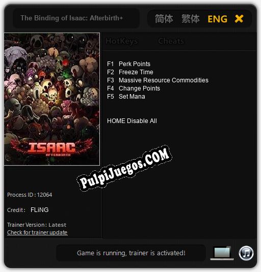 The Binding Of Isaac: Afterbirth: Treinador (V1.0.8)