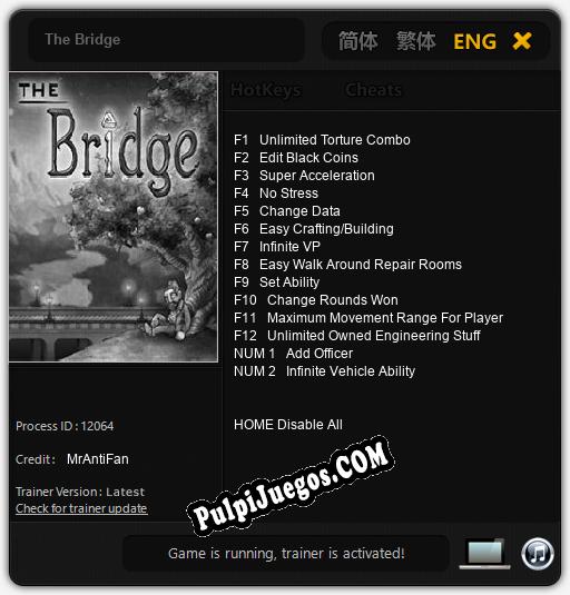 Entrenador liberado a The Bridge [v1.0.5]