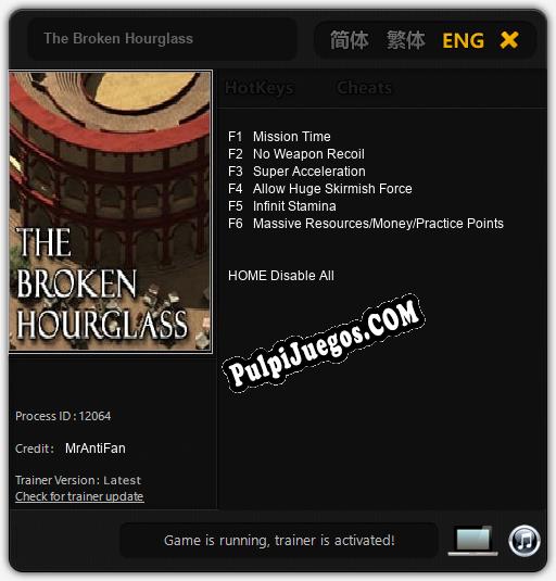 The Broken Hourglass: Trainer +6 [v1.5]