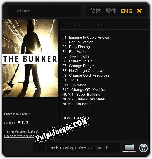 Entrenador liberado a The Bunker [v1.0.8]