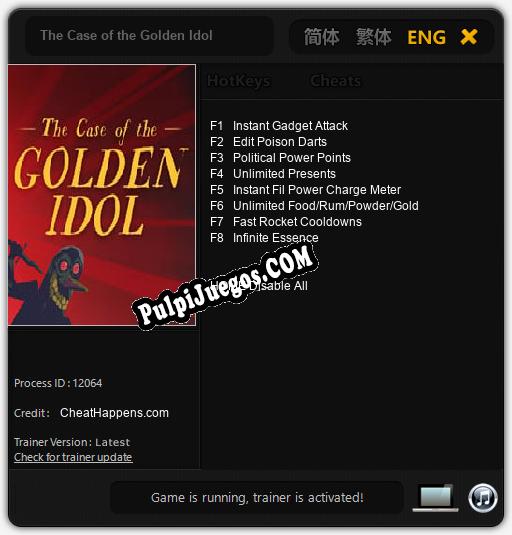 Entrenador liberado a The Case of the Golden Idol [v1.0.6]