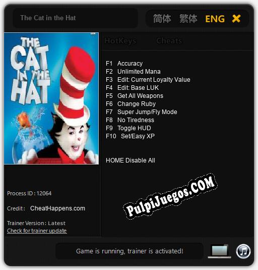 The Cat in the Hat: Cheats, Trainer +10 [CheatHappens.com]