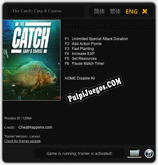 The Catch: Carp & Coarse: Cheats, Trainer +6 [CheatHappens.com]