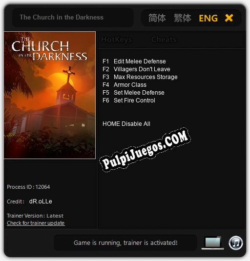 The Church in the Darkness: Cheats, Trainer +6 [dR.oLLe]