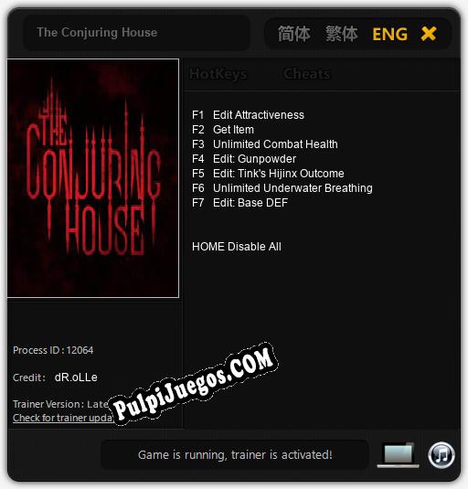 The Conjuring House: Cheats, Trainer +7 [dR.oLLe]